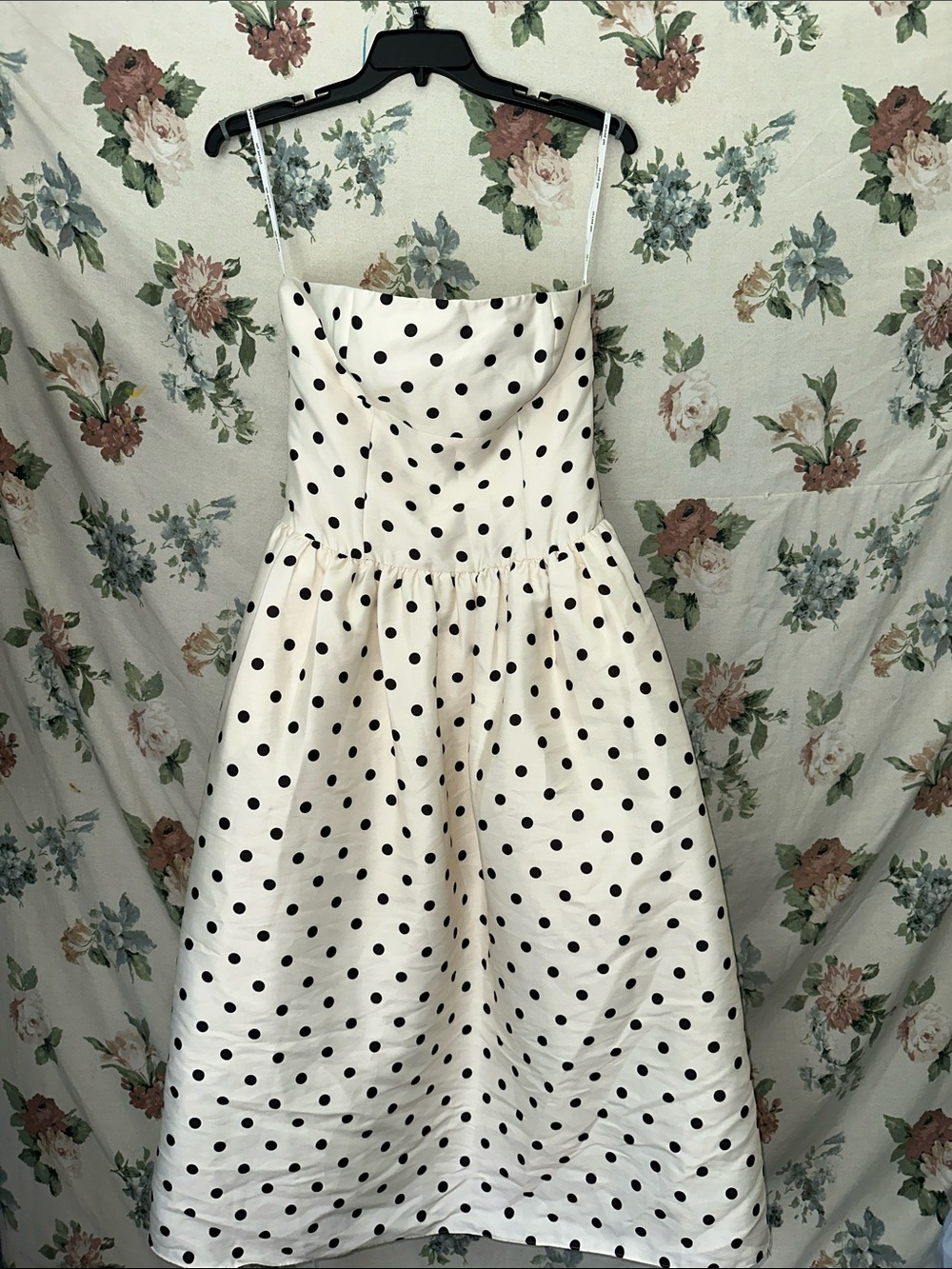 Self-Portrait White Dress with Black Polka Dots